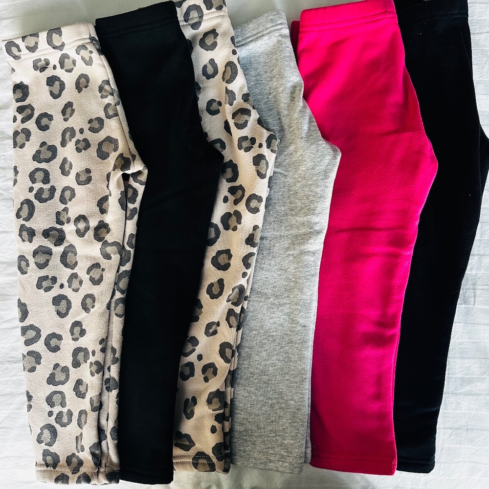 Carters fleece lined girls leggings - size 5